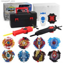 Beyblades Metal Fusion Toupie s Set Burst Metal Fusion Gyro With Handle Launcher Tool Box Spinning Top Toys For Boys Children Gifts XD168-21K L240304