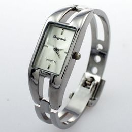 Wristwatches Bangele Watches Women Stainless Steel Dial Bangle Cuff Quartz Watch Bracelet Wristwatch Montre Femme Relogio337p