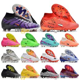 Gift Bag Mens High Ankle Football Boots Ronaldo CR7 Mercuriales IX 9 Elite AG Cleats Neymar ACC Mbappe SuperfIys 9 Soccer Shoes Top Outdoor Trainers Botas De Futbol