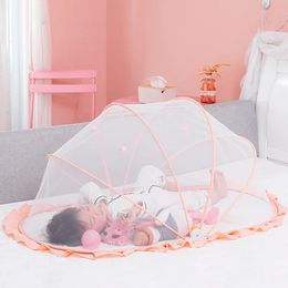 Baby Crib Portable Foldable Mosquito Net in Universal born Travel Sleep Bed Netting for 03Years Old Children Without Cushion 240223
