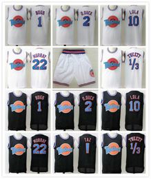 Stitched Space Jam Tune Squad Jerseys Michael 1 Bugs Twetty 13 Murray Lola Taz DDuck SHORTS halloween shirts black Road Runner5938701