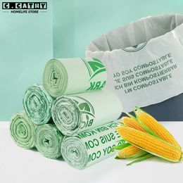 50/100pcs Biodegradable Garbage Bag Corn Starch Compostable Recycling Pet Poop Kitchen Household Degradable Trash Bag 240229