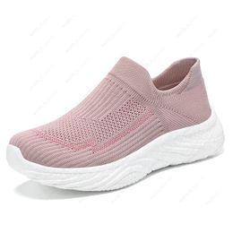 2024 Women Sports Running Leisure New Sole Lazy Korean Edition Trend Flying Weaving One Step Single Shoes 100 X 27