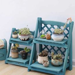 Other Garden Buildings Two layers of mini solid wood small flower Rack table top bay window indoor plant stand window sill balcony flower shelves YQ240304
