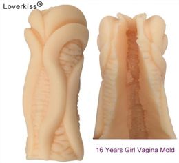 Silicone 16 Year Vagina Model Vagina Real Pussy Male Masturbator Sucking MasturbationBall Cook Penis Vibrator for Man Y1912282307192