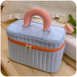 Makeup Ins Style Niche 2024 New High-End Large Capacity Women's Portable Handheld Skincare Storage Bag Box 312886