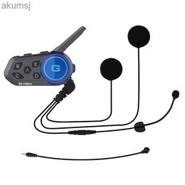 Cell Phone Earphones Motorcycle 5.1 Bluetooth Intercom Headset Helmet Intercoms Earphones 6 Rider YQ240304