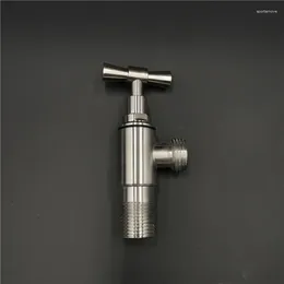 Bathroom Sink Faucets SUS 304 Stainless Steel Angle Valve Freeze Proof Tap Slow On Faucet G 1/2 Inch Inlet Outdoor Garden