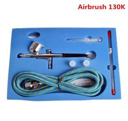 020305mm 7cc DualAction Gravity Airbrush Set 130K Spray Gun Nail Art Painting Pen Kit Set 4236370