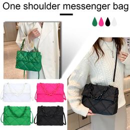 Evening Bags Chain Female Handbags Nylon Flap Women Underarm Casual Quilted Fashion All-match Winter Large Capacity For Girls Shopping