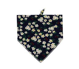 Dog Apparel Personalized Floral Printed Flower Bandana Tie On Pretty In Black Daisy Pet Scarf Accessories8314202