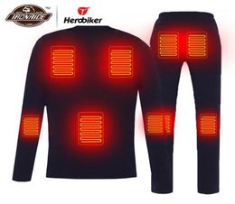 Heated Motorcycle Shirt Men Heating T Shirt Moto Electric USB Heated Thermal Underwear Set Keep Warm For Autumn Winter 2 Colour14596455