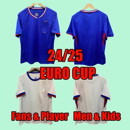 2024 Euro Cup Maillots de Football BENZEMA MBAPPE Soccer Jerseys French Football Shirt GRIEZMANN GIROUD DEMBELE SALIBA KANTE Fans Player Versions Shirt Men Kids Kit