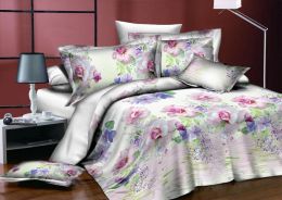 sets Bedclothes Red Purple Pink Blue White Jacquard Bedsheet Bedding Sets Duvet Cover Set Highgrade Bedclothes 3d Flower Bed Linens