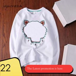 Kenzo Hoodie Tiger Head Advanced Embroidery 1:1 Round Neck Pullover Autumn Winter Loose High Street Classic Tops 7 562