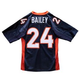 Stitched football Jersey 24 Champ Bailey 2006 Dark blue mesh retro Rugby jerseys Men Women and Youth S-6XL