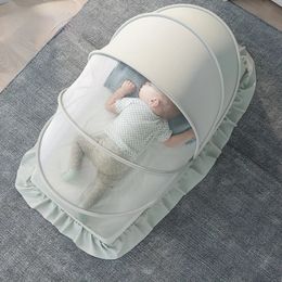 Baby Bed Portable Folding Crib Mosquito Net Cots born Foldable Bottomless AntiBug Sun Shelter 240223