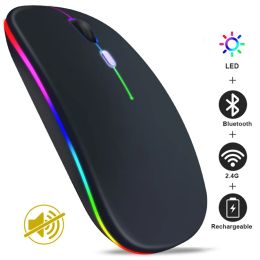 Mice RGB Bluetooth Mouse Wireless Mouse USB Computer Mouse Silent Ergonomic Mause Gamer Rechargeable LED Gaming Mice For PC Laptop