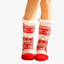 Women Socks TOIVOTUKSIA Fashion Christmas Cute Snowflake Home Floor Calcetines