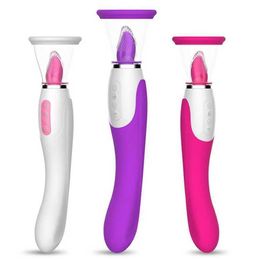 Vibrator Vibrating Sex Toys Products Rod Female Masturbator Bead Rotating Automatic Heating Sucking Tongue Licker Pluggable Device 231129