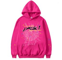 Mens Women Hoodies Young Thug High Quality Designers Hip Hop P*nk Web Puff Print Sp5der 555555 Hoodie Angel Spider Sweatshirts Heavy Fabric Pullover 22ess