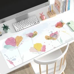 Pads Minimalist Art Abstract Flower Mouse Pad Gamer XL Large Home Mousepad XXL MousePads Office NonSlip Desktop Mouse Pad Table Mat