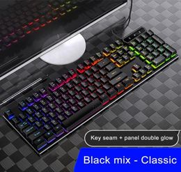 Gaming keyboard and Mouse Wired backlight mechanical feeling keyboard Gamer kit Led Backlit Gaming Mouse Set for PC Laptop4091591