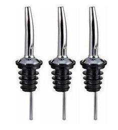 500pcs Stainless Steel Red Wine Stopper Cocktail Shaker Bar Tool Bakeware Liquor Spirit Pourer Spout With Rubber Stoppers2095194