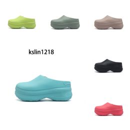 2024 Designer Women's Pure Stone Bone Resin Clogs Sand Summer Slippers Mineral Sand Rubber Beach Fashion foam Shoes Size 36-40