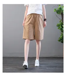 Women's Pants Est Women Short Cotton Linen Good Quality Five Middle Length Summer Trousers Lady Casual Loose Fashion Styl