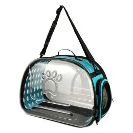 Strollers Dog Cat Travel Cage Handbag Breathable Cat Travel Outdoor Handbag Transparent Portable Space Capsule Foldable for Cats Dog