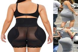 Seamless Women Butt Lifter Tummy Control Panties High Waist Hip Padded Panty Body Shaper Compression Thigh Slimmer Shapewear 210308718202