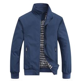 Mens Spring And Autumn Casual Simple Slim Solid Colour Baseball Jersey Outdoor Jogging Jacket Windproof Waterproof 240304