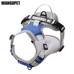 Harnesses Dog Harness NO PULL Outdoor Walking Breathable Reflective Adjustable Small Dog Harness for Medium Large Dogs Pet Supplies