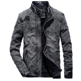 Denim Jacket Mens Winter Plus Velvet Warm Jeans Coat Fashion Classic Retro Slim Denim Jacket Casual Denim Men Clothing S-3XL240304