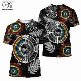 Men's T-Shirts PLstar Cosmos Aboriginal Australia Anzac 3D Printed New Fashion Summer T-Shirts Short-Sleeve Tee Men/Women Casual Streetwear A25 L240304