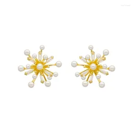Dangle Earrings Fireworks Pearl 2024 Trendy Style Women's 925 Sterling Silver Needle Premium Sense