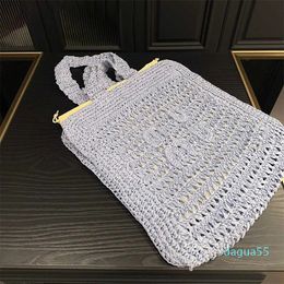 Tote Bag Designer Straw beach bag Mesh Hollow Summer Straw summer Vacation bag Large capacity shopping bag