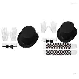 Berets Bowtie Magicians Hat Short Brims Fedoras Gift Stage Costume