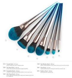 Diamond Makeup Brush Sets With Mental Handle Blue dark Soft Brush Face Make Up Brush eyeshadow Powder Makeup Brushes Tool Kit 9675175