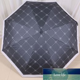 Designer Full Version Camellia Big Brand Umbrella Black Glue Coating Sun Protection Umbrella Automatic Open Rain and Rain Dual-Use Gift Box Umbrellas