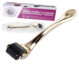 DRS 540 derma roller micro needle dermaroller gold skin beauty roller Titanium stainless steel needle roller2585254