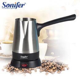 Tools Stainless Steel Coffee Machine Turkey Coffee Maker 800W Electrical Coffee Pot Boiled Milk Coffee Kettle for Gift 220V Sonifer