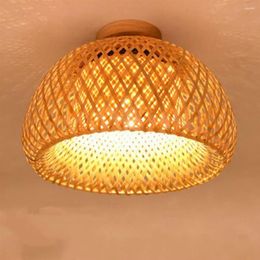 Ceiling Lights 30 Rattan Wicker Light Pendant Lamp Shade Home Room Decor Lustre Bamboo Wood Art Suspended Chandelier Luminaire