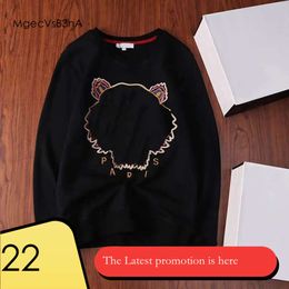 Kenzo Hoodie Tiger Head Advanced Embroidery 1:1 Round Neck Pullover Autumn Winter Loose High Street Classic Tops 7 740
