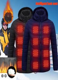 Mens Women Heated Outdoor Parka Coat USB Electric Battery Heating Hooded Jackets Warm Winter Thermal Jacket6821511