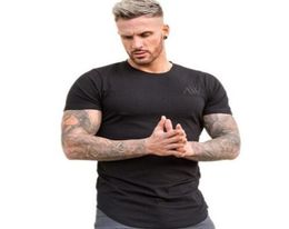 New Design Mens muscle T shirt bodybuilding fitness men tops gym singlets Plus Big size TShirt Cotton Short Sleeve Tshirt6901557