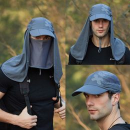 Wide Brim Hats Sun Hat Men Women Foldable Quick Drying Waterproof Boonie UV Baseball Cap Face Neck Protection Outdoor Safari Hunti190H