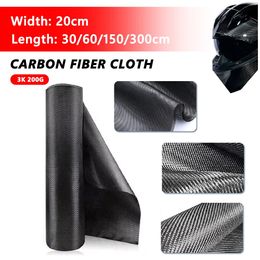 30/60/150/300cm 3K 200gsm0.2mm Thickness Carbon Fibre Cloth Plain Carbon Fabric For Commercial Car Part Sport Equipment 240223