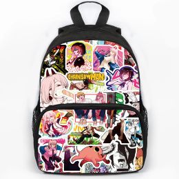 Backpack Chainsaw Man Anime School Bag Primary School Students Backpack Comics Power Denji Print Backpacks for Kids Boys Laptop Rucksack
